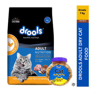 (1pc),7Kg Drools Adult Dry Cat Food-Real Chicken+ (1pc)400gm Drools Cat Biscuit 8 2 14