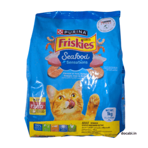 (1Pc)(1kg)-Purina Friskies Seafood Sensation Cat Dry Food, Tuna ,Salmon ,Snapper,Crab ,Shrimp