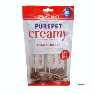 Purepet Lickable Creamy Treat - Crab & Chicken 75 Gm