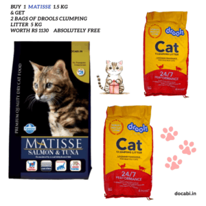 (1pc)1.5kg, Matisse Salmon & Tuna Dry Cat  Food ,(Buy & get 10Kg clamping litter free)