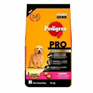 (1pc),10Kg Pedigree Pro Puppy, Large Breed (3-18 Months) Dry Dog Food