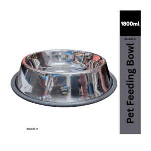 (1pc), 1800ml Feeding Bowl-Non slippery-Stainless Steel Pet Feeding Bowls for Dogs and Cats size(26*22*6.5)cm