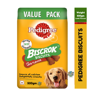 (1pc), (500gm) Pedigree Biscrok Biscuits Dog Treats (Above 4 Months)-Lamb Flavour 114 1 2