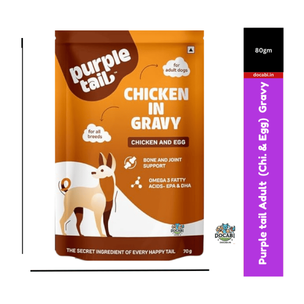 (30pcs),70gm Gravy ,Purple tail Adult Wet Dog Food-Chicken & Egg 1 8 7