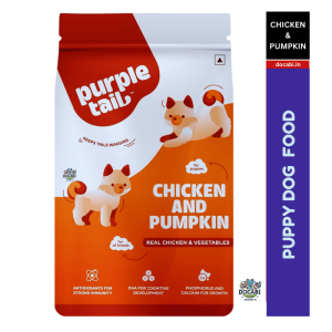 (2Pcs),500gm Gravy ,Purple tail Puppy Dry Dog Food-Chicken & Pumpkin 2 1
