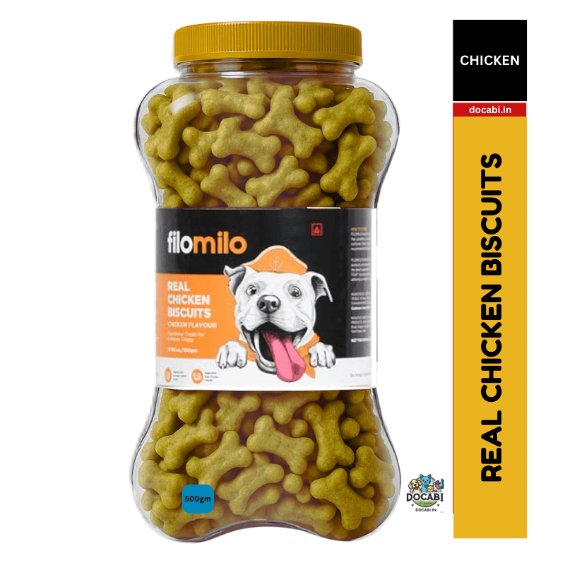 (2pcs), 500gm Filomilo Dog Biscuits-Chicken - Docabi.in