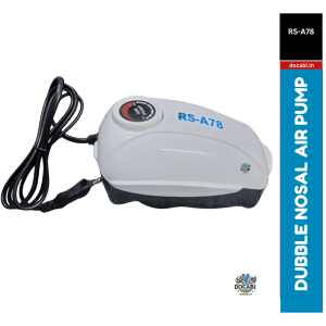 (1Pc) RS-A78 Aquarium Super Air Pump (Double nosal )4W- output 5L/min