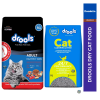 (1pc) 3Kg ,Drools Tuna & Salmon Adult Dry Cat Food, + (1pc) 5kg,Drools Bentonite Clumping Cat Litter-Lavender 2 69