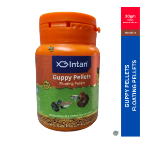 (1Pc),30gm Intan Guppy Pellets Floating Pellets Fish Feed -pellet size (0.8mm dia)
