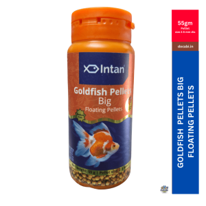 (1Pc),55gm Intan Goldfish Pellets Big Floating Fish Feed -pellet size (2.5mm dia)