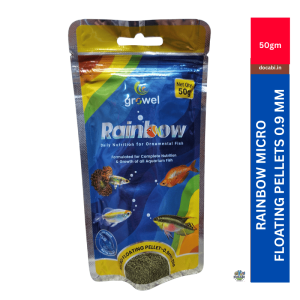 (2Pcs),50gm Rainbow Fish Feed Micro Floating Pellets - pellet size (0.9mm dia)