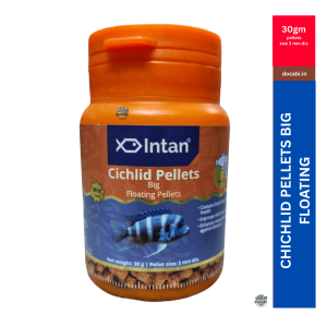 (1Pc),20gm Intan  Cichlid Pellets Big Floating Pellets Fish Feed -Pellet size (3mm dia)