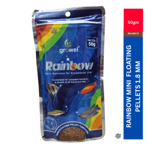 (1Pc),100gm Rainbow Fish Feed Mini Floating Pellets  -pellet size (1.8mm dia)