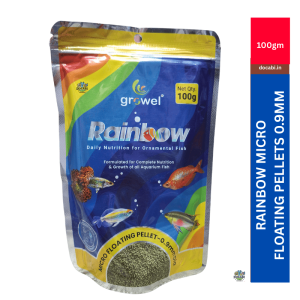 (1Pc),100gm Rainbow Fish Feed Micro Floating Pellets - pellet size (0.9mm dia)