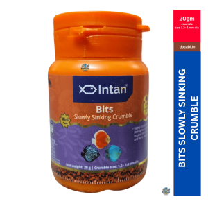 (1Pc),20gm Intan  Big Slow Sinking Crumble Fish Feed -Crumble size (1.2 -2.0 mm dia)