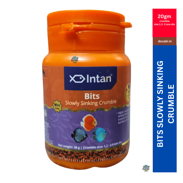 (1Pc),20gm Intan Big Slow Sinking Crumble Fish Feed -Crumble size 1.2 -2.0 mm dia 1 6 1